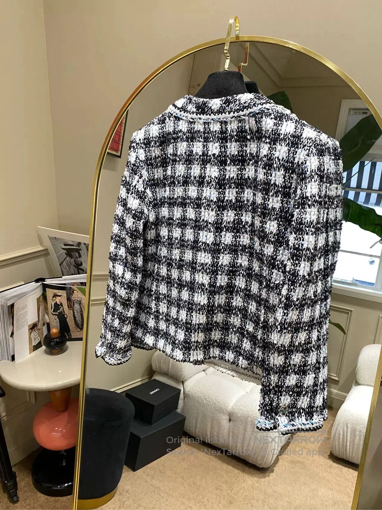 Chanel Chanel 23P Blue White Tweed Jacket. Size US S / EU 44-46 / 1 - 3 Thumbnail