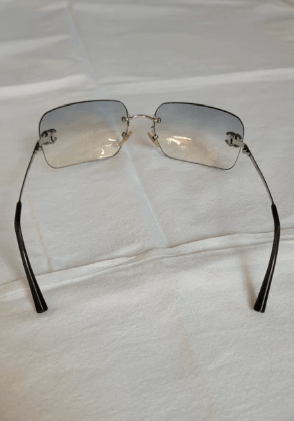 Chanel CHANEL Sunglasses 4017-D Mask Rimless Rhinestone Vintage Size ONE SIZE - 6 Thumbnail