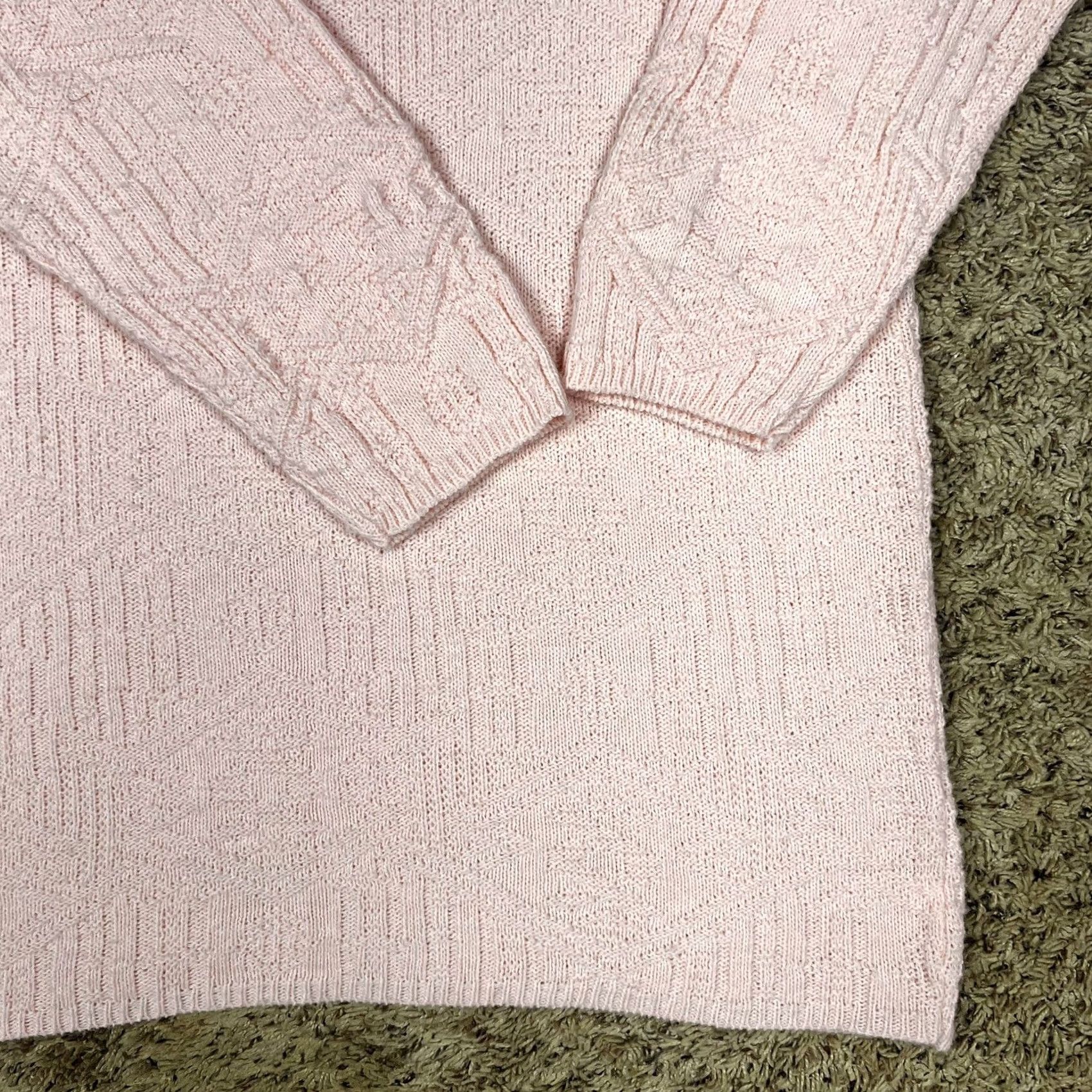 Basic Editions VINTAGE Pink Mockneck Knit Sweater Women L 90s 100% Acrylic Pullover Basic Editions Long Sleeve Size L / US 10 / IT 46 - 5 Thumbnail