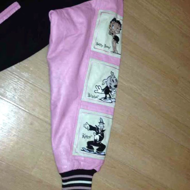 Vintage Authentic Betty Boop Leather Jacket Pink Size L Women USED Japan Size L / US 10 / IT 46 - 2 Thumbnail