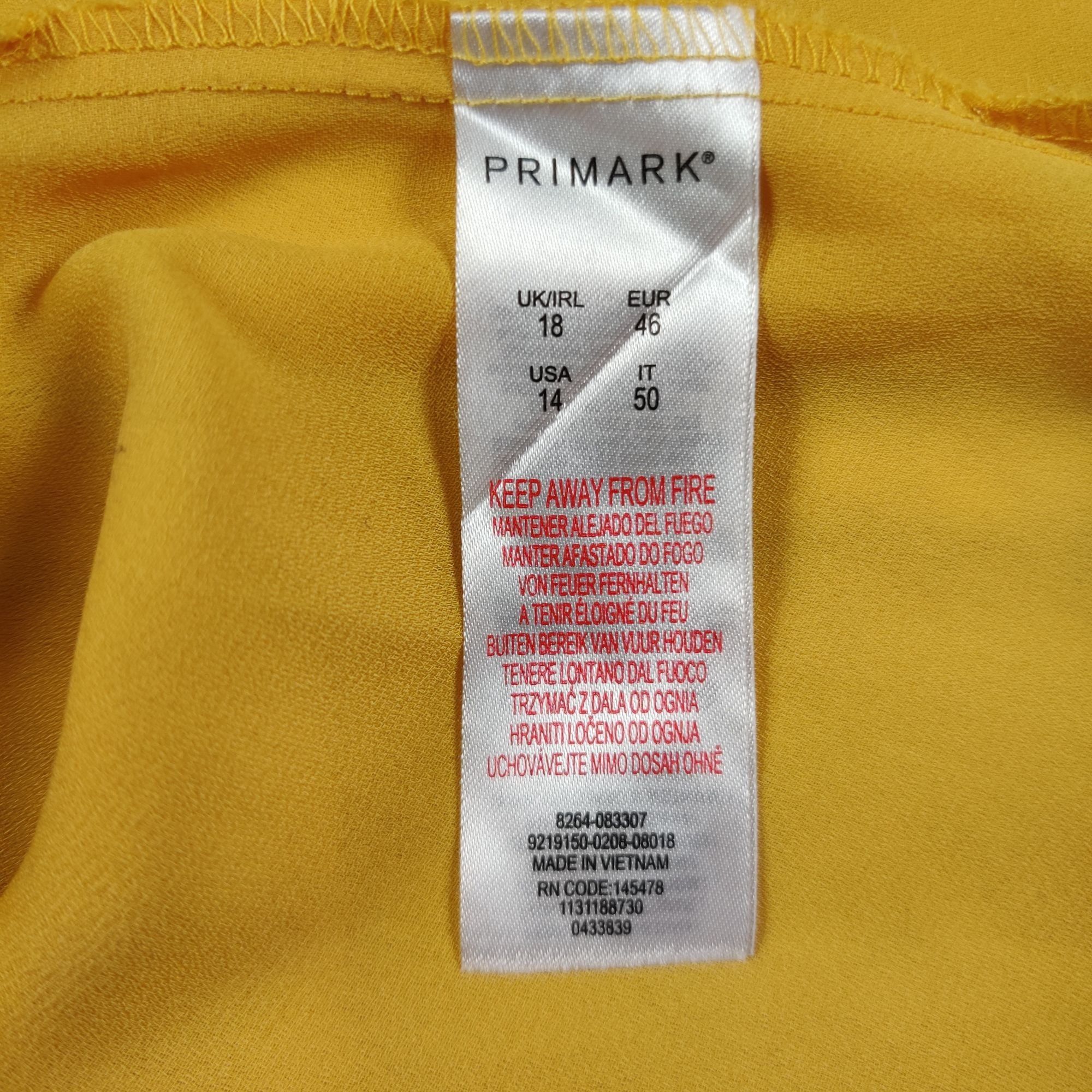 Primark Primark 14 Yellow V-Neck Cami Tank Spaghetti Straps Lightwei Size XL / US 12-14 / IT 48-50 - 4 Thumbnail