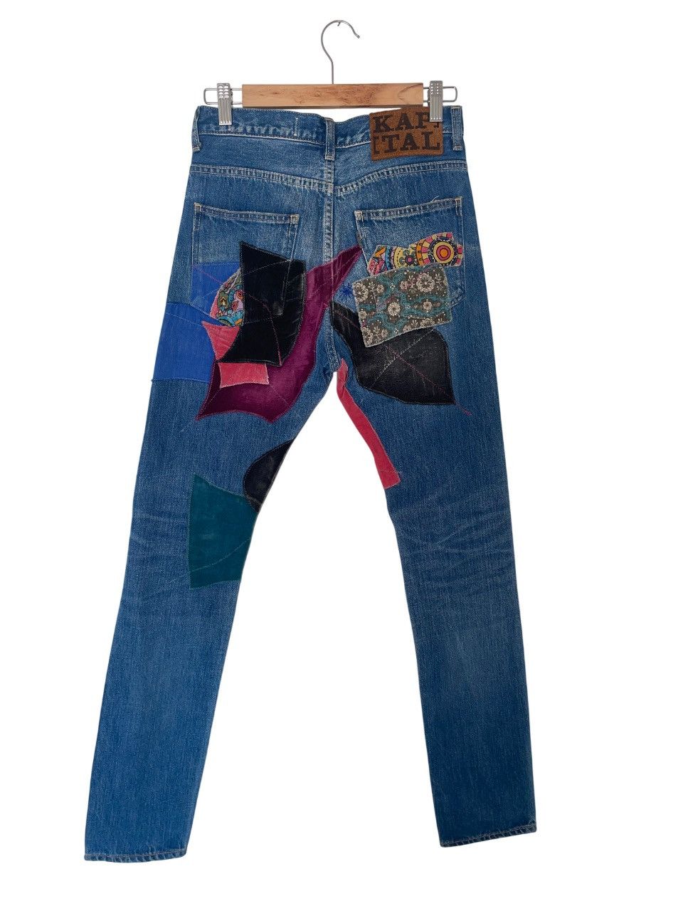Kapital Kapital Kountry FW14 Okabilly Psychedelic Patchwork Denim Size US 27 - 3 Thumbnail