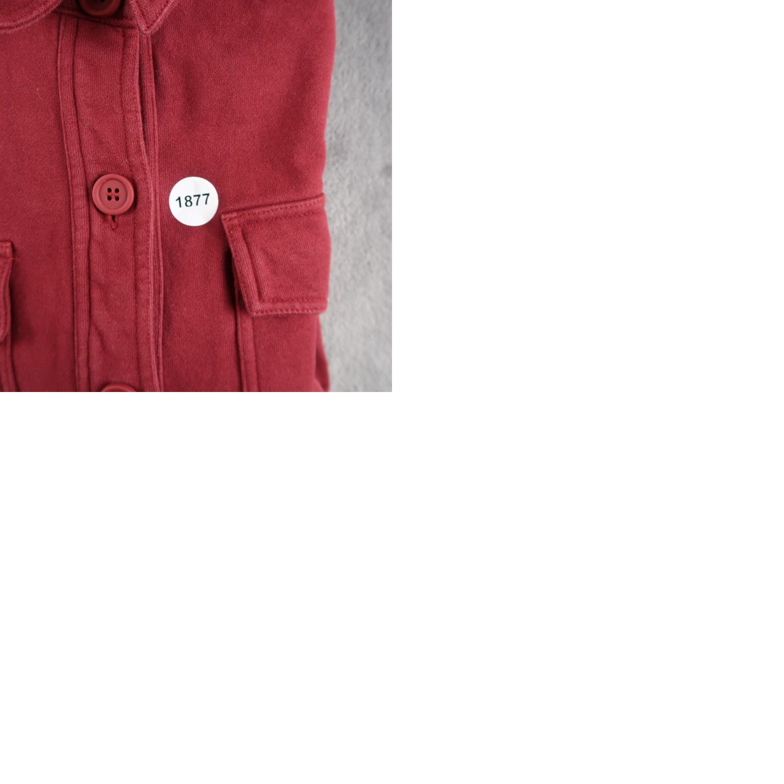 Good American VINTAGE Good American Shirt Jacket Womens 1/2 Burgundy Button Up Shacket Size XS / US 0-2 / IT 36-38 - 9 Thumbnail