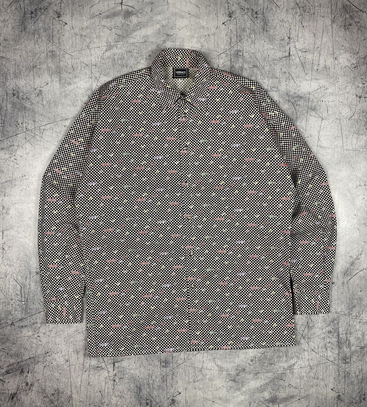 Versace Jeans Couture Versace Jeans Couture Checkerboard Medusa Button Up Shirt Size US M / EU 48-50 / 2 - 2 Thumbnail