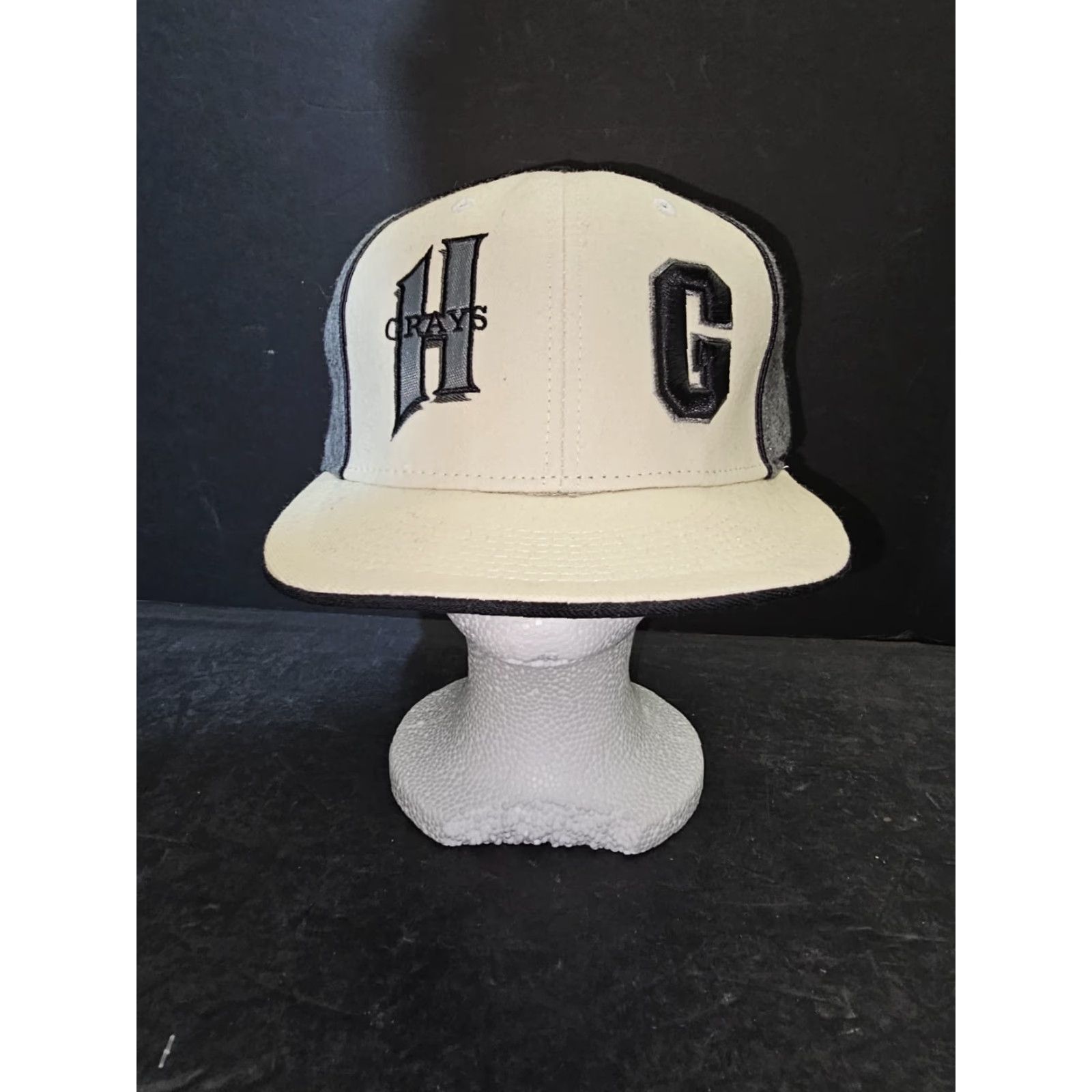 Vintage VINTAGE Headgear Homestead Grays Baseball Cap Hat Black Negro League 100% Wool Sz 8 Size ONE SIZE - 7 Thumbnail