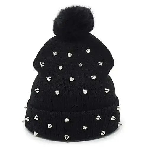 Other Rivet Winter Pompom Beanies Punk Rock Hats Size ONE SIZE - 1 Thumbnail