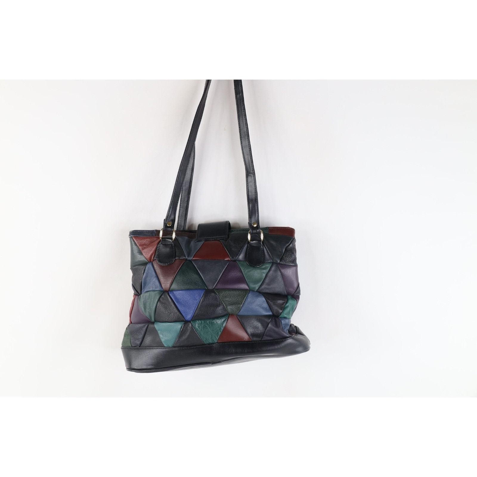 Vintage Vintage 80s 90s Streetwear Geometric Striped Leather Purse Size ONE SIZE - 3 Thumbnail