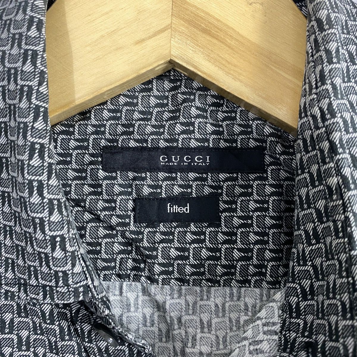 Gucci Vintage Gucci Monogram Fitted Shirt Size US L / EU 52-54 / 3 - 6 Thumbnail