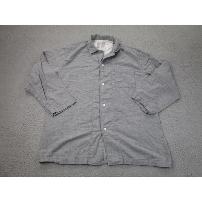 muji-muji-shirt-mens-xl-gray-chambray-button-long-sleeve-collared