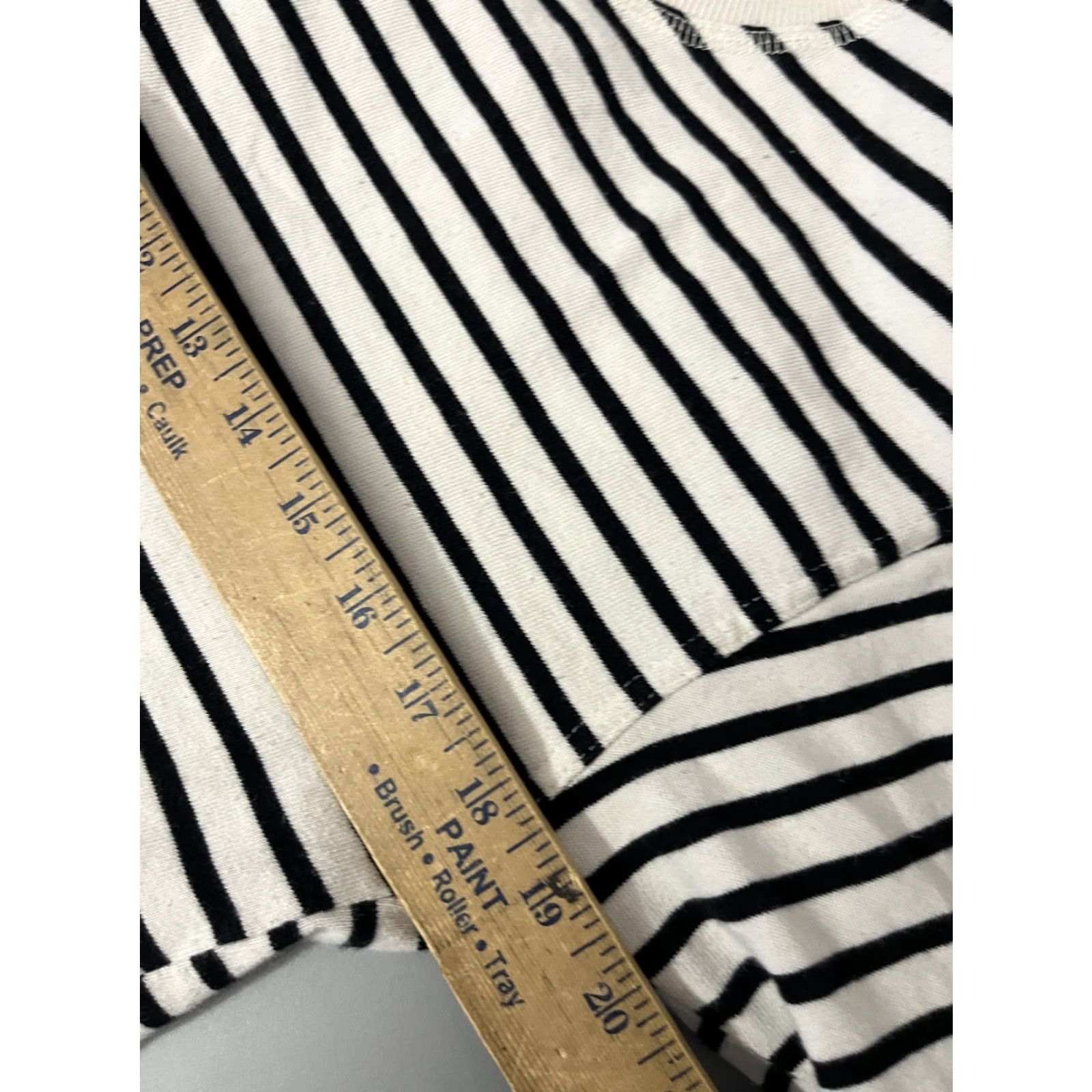 Zara VINTAGE Zara Striped Sweater Women Long Sleeve Puff Sleeve Black & White L Pullover 100% Cotton Womens Size L / US 10 / IT 46 - 5 Thumbnail