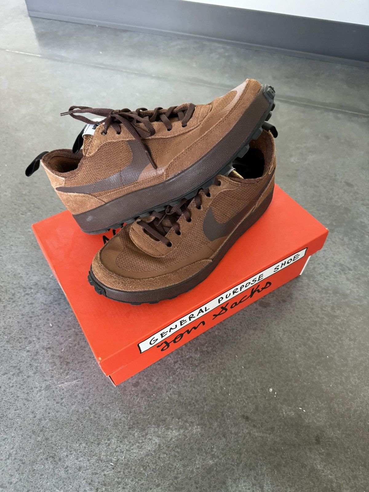 image of Tom Sachs X Nike Gps Shoes in Brown, Men's (Size 9)