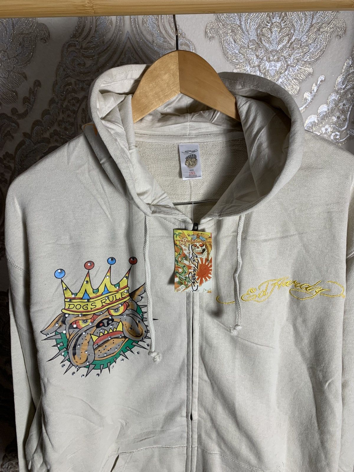 Ed Hardy VINTAGE EX HARDY BY CHRISTIAN AUDIGIER DESIGNER HOODIE JAPAN Size US XXL / EU 58 / 5 - 3 Thumbnail