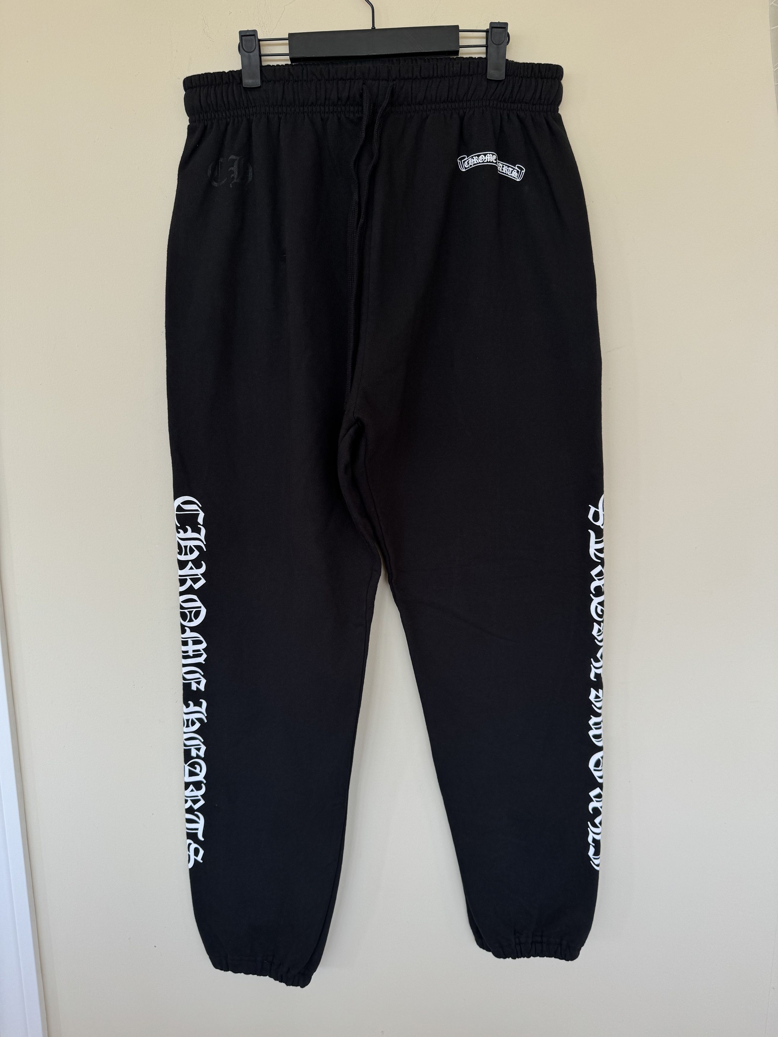 image of Chrome Hearts Chrome Heart Fuck You Sweatpants Size L in Black, Men's