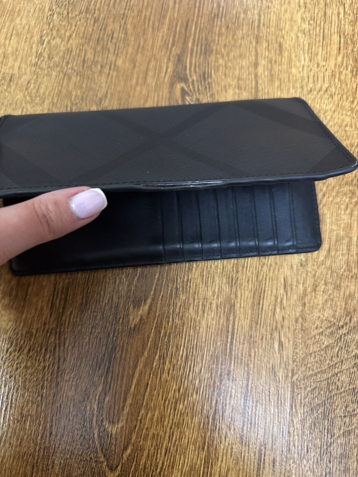 Burberry BURBERRY BIFOLD LEATHER BLACK-GRAY LARGE WALLET FULL SET Size ONE SIZE - 18 Thumbnail