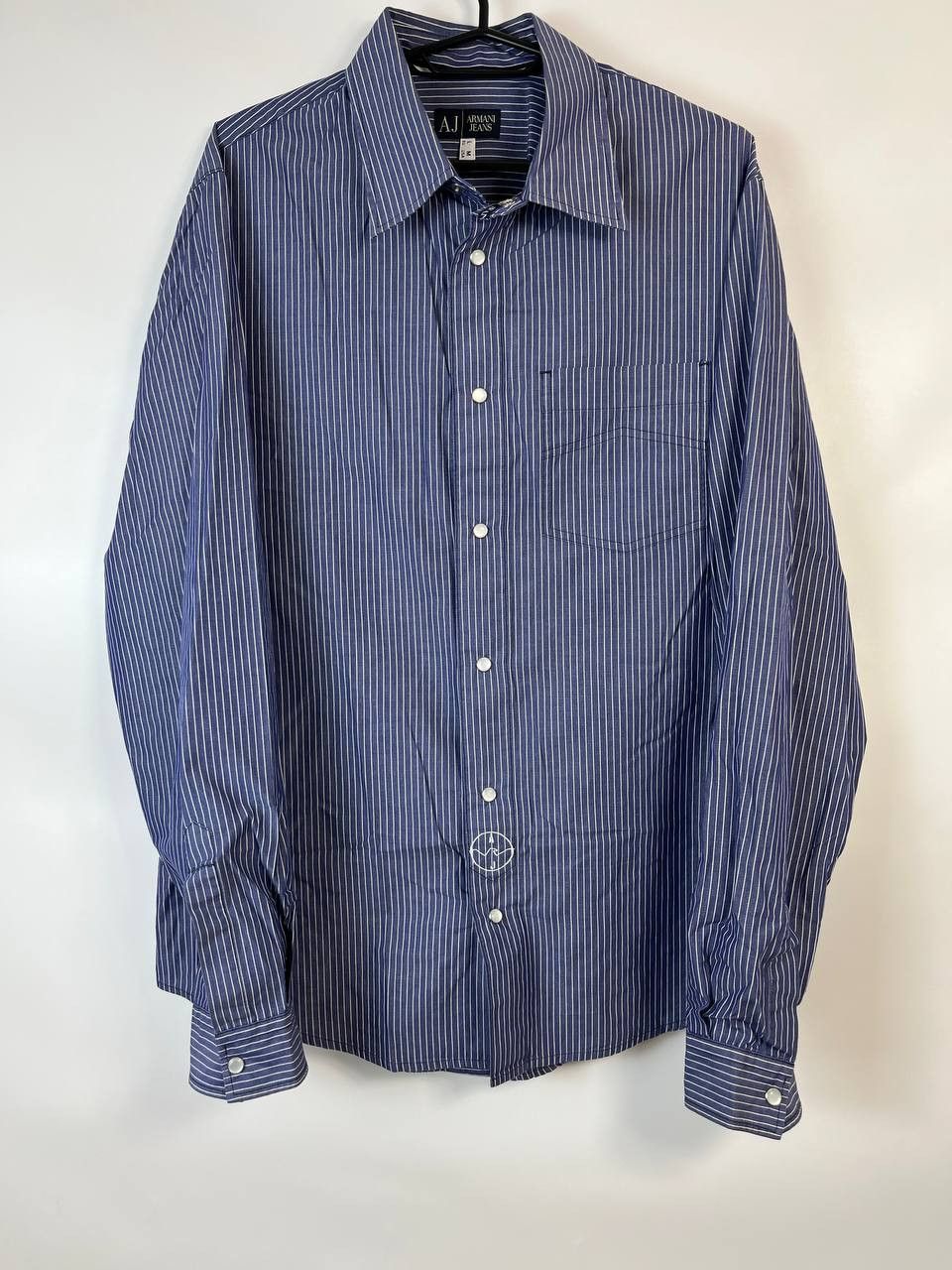 Armani Armani Jeans Striped Button-Front Long Sleeve Sz M Size US M / EU 48-50 / 2 - 1 Thumbnail