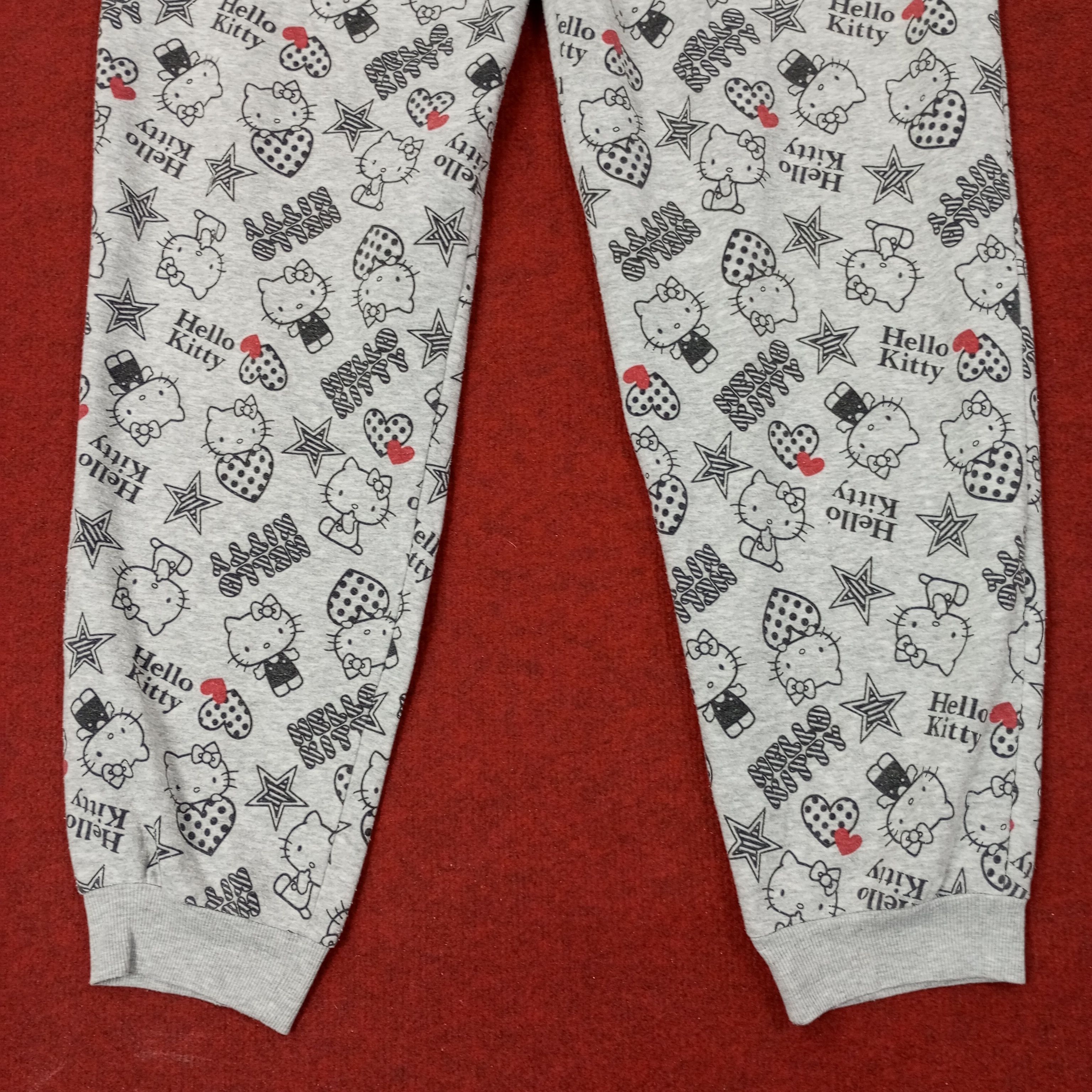 Vintage Hello Kitty Cartoon Fullprint Design Joggers Pants c244n2 Size 30" / US 8 / IT 44 - 3 Thumbnail