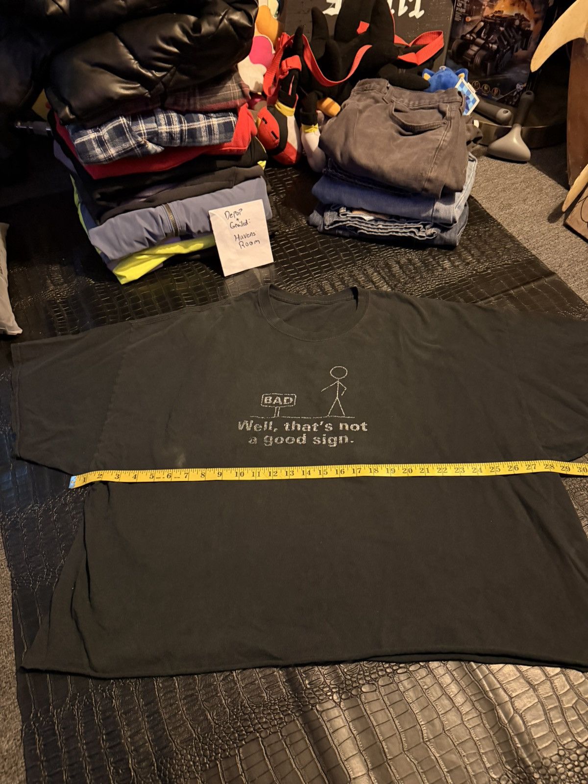 Other “Well That’s Not a Good Sign” Graphic Tee – Black Size US XL / EU 56 / 4 - 3 Thumbnail