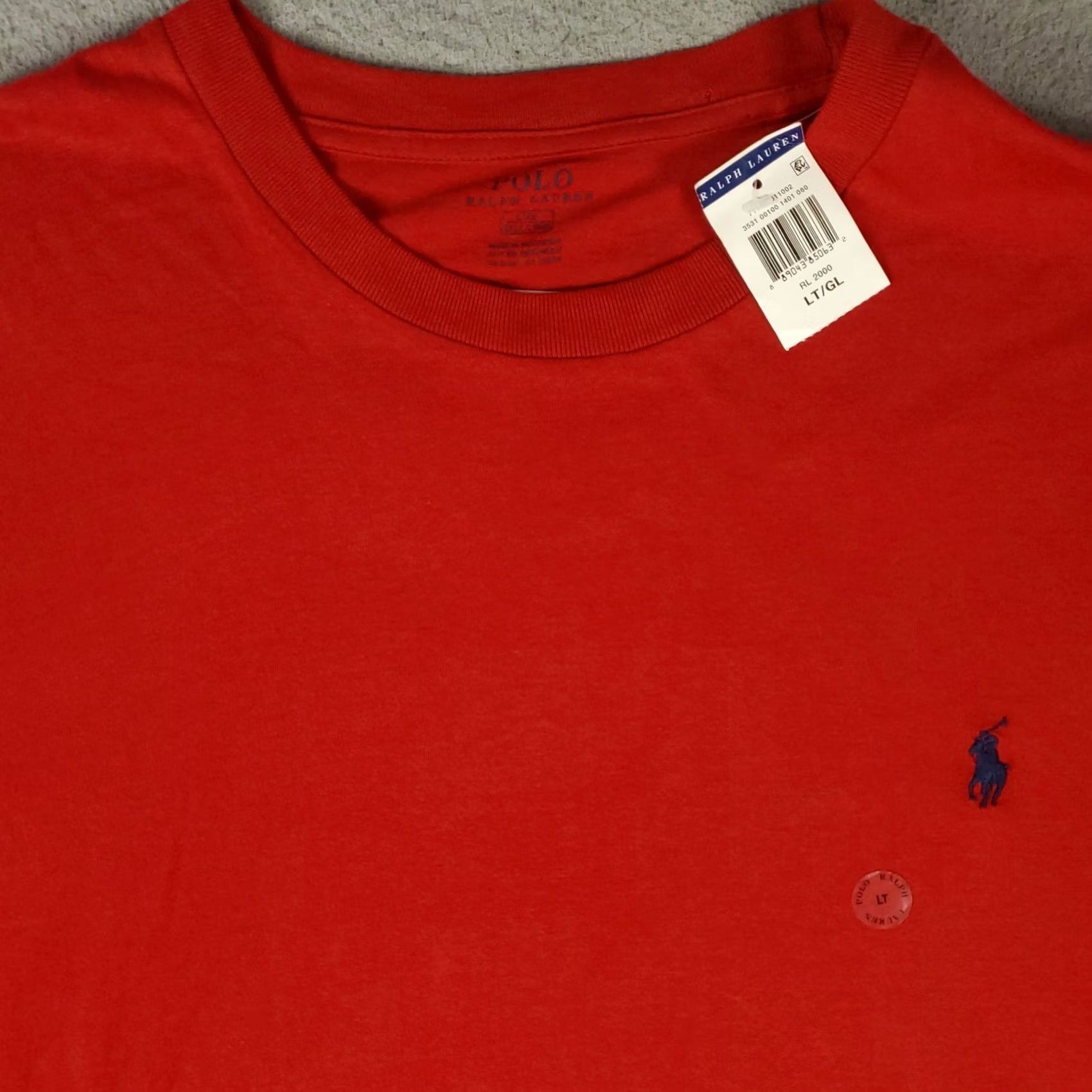 Polo Ralph Lauren Polo Ralph Lauren T Shirt Mens LT Red Pony Crew Short Sleeve Logo Vintage No Size US L / EU 52-54 / 3 - 2 Thumbnail