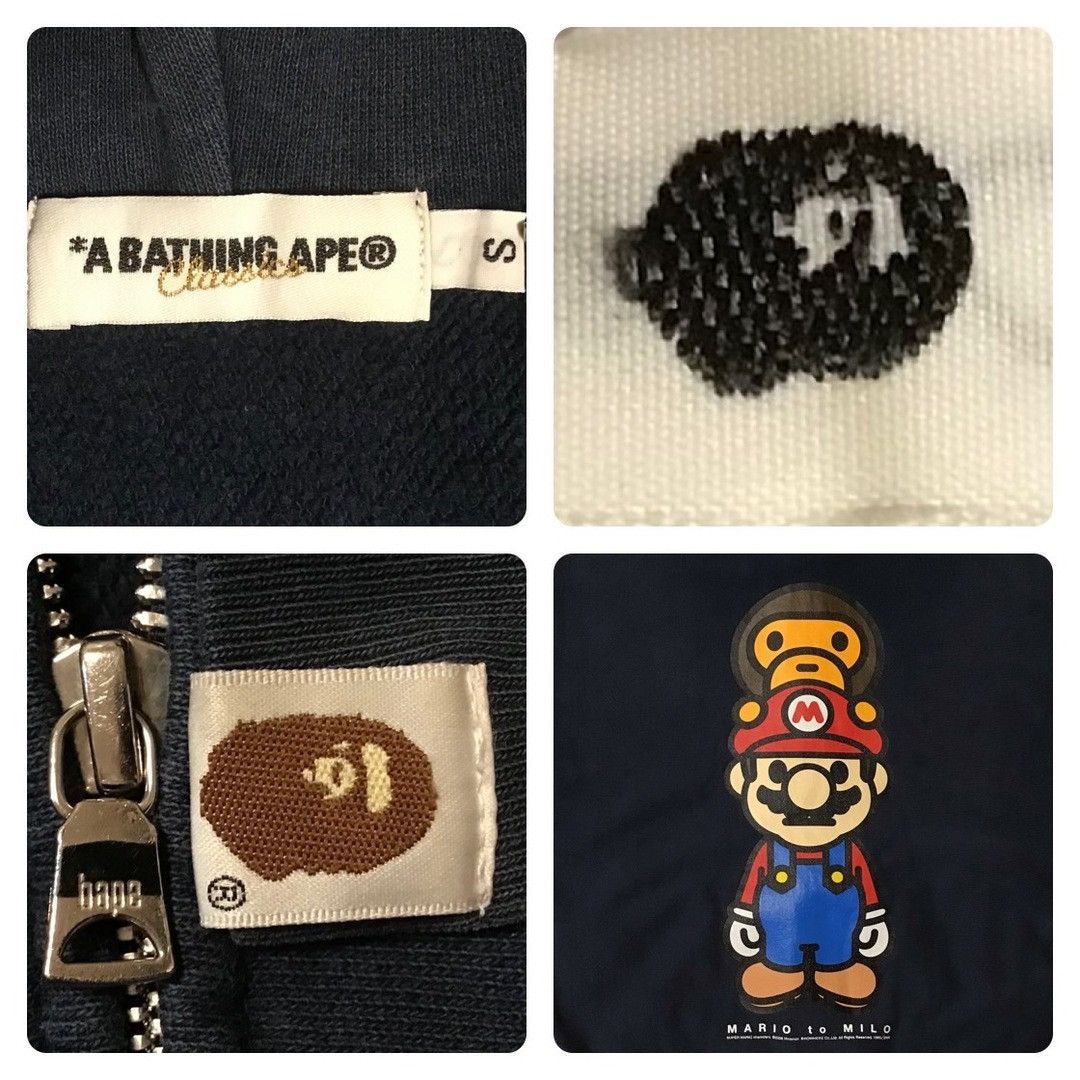 Bape BAPE × Nintendo Mario & Milo Full Zip Hoodie a bathing ape Size US S / EU 44-46 / 1 - 9 Thumbnail