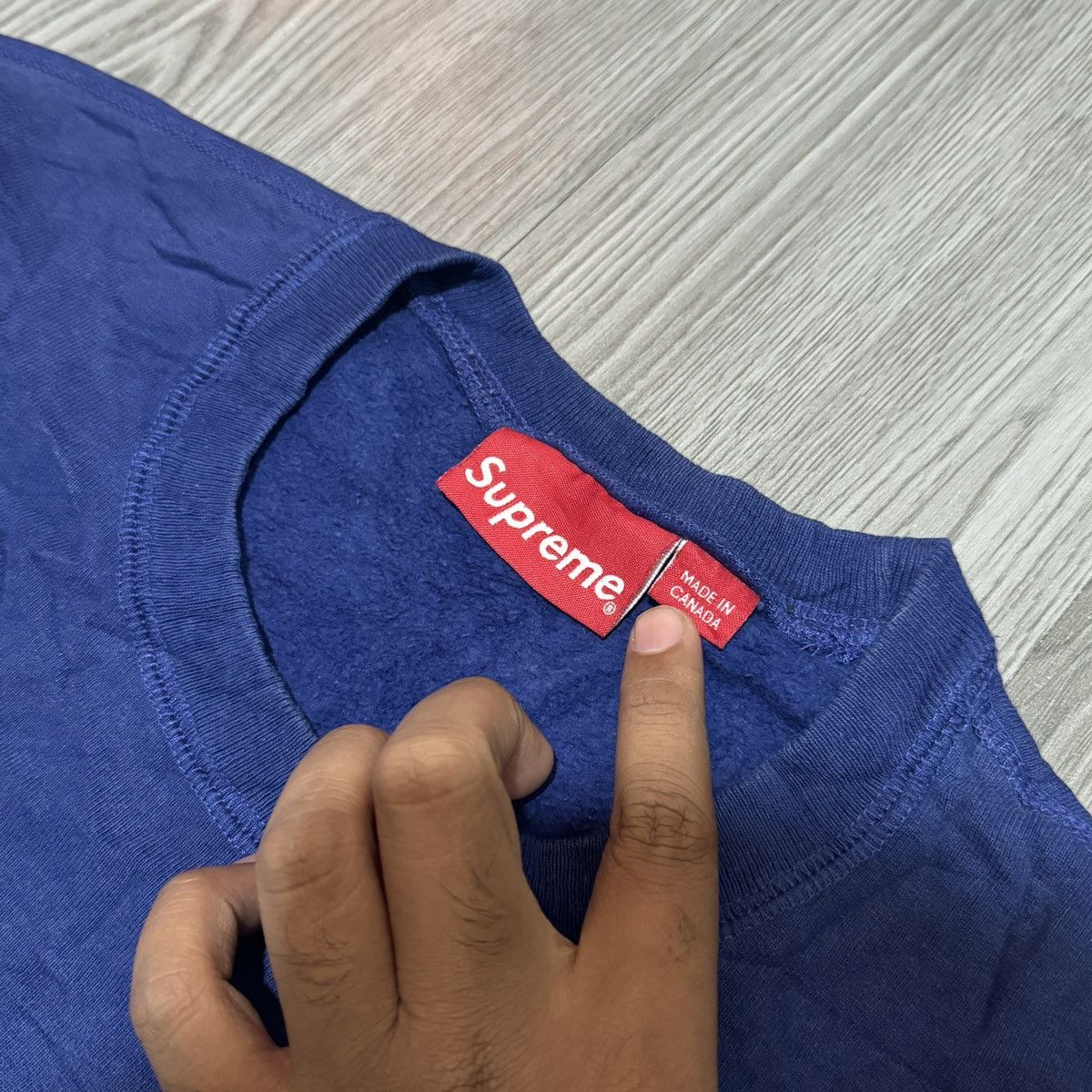Supreme Supreme Sup Logo Royal Blue Pullover FW 13 Size US L / EU 52-54 / 3 - 6 Thumbnail