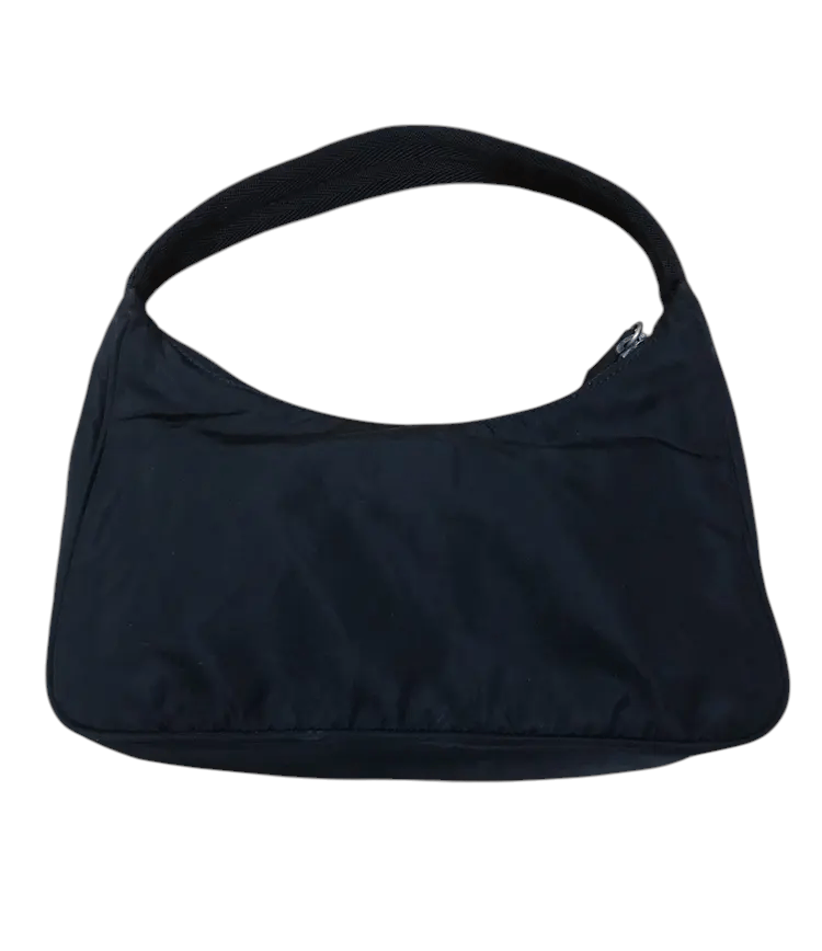 Vintage Prada Tessuto Black Nylon Mini Hobo Bag