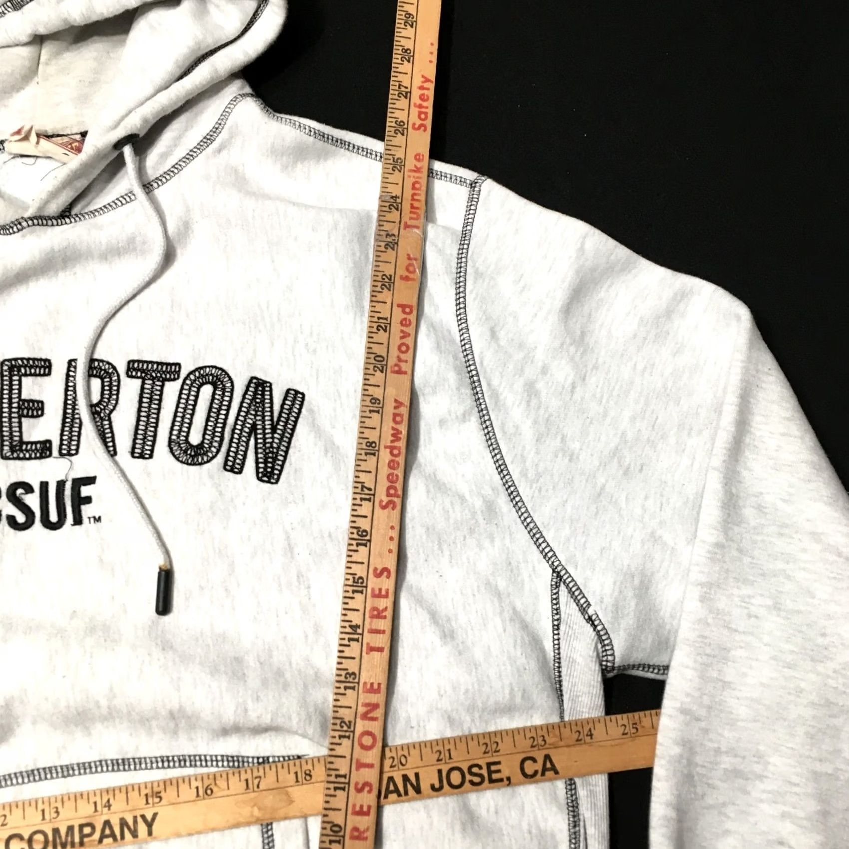 Vintage Pro Weave CSUF XL Gray Pullover Hoodie Sweatshirt Men University Sports Hooded Pockets Pattern: Solid Size US L / EU 52-54 / 3 - 4 Thumbnail
