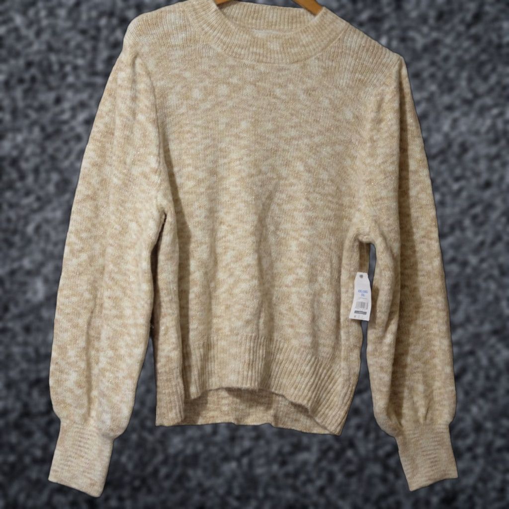 Vintage VINTAGE NWT Time and Tru Mock Neck Sweater Metallic Pullover Women's XXL (20) #A11-38 Size XXL / US 16-18 / IT 52-54 - 1 Thumbnail