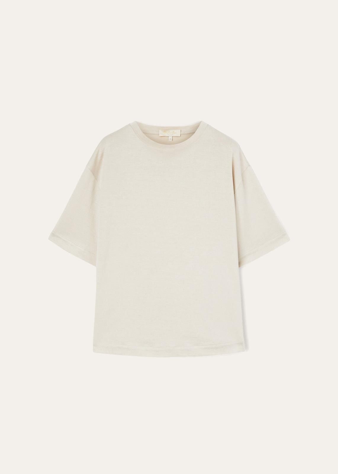 Loro Piana o1srvl11e1024 Cocooning Short Sleeve T-Shirt in Off White Size XL / US 12-14 / IT 48-50 - 1 Thumbnail