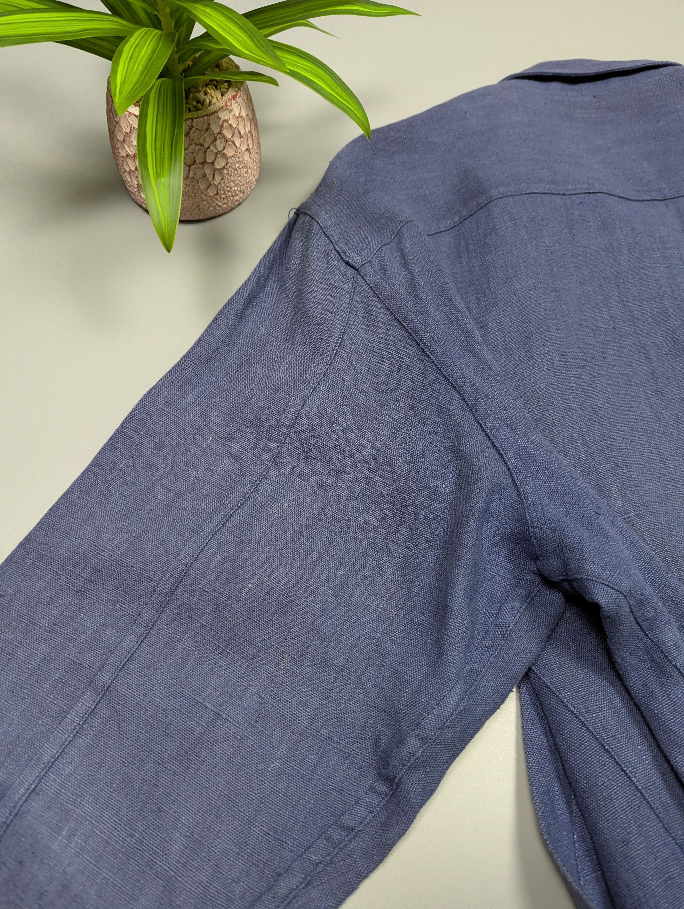 Gran Sasso Rare Gran Sasso 70s Vintage Linen Jacket Faded Blue Size US L / EU 52-54 / 3 - 20 Thumbnail