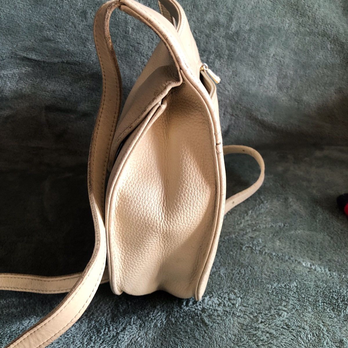 Longchamp Longchamp Le Pliage Ivory Leather Messenger Shoulder Bag Size ONE SIZE - 3 Thumbnail
