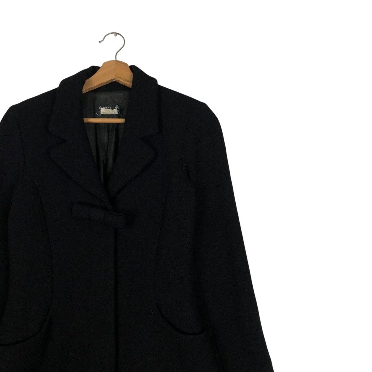 agnes b. 🔥RICH BLACK LONG JACKET AGNES B. MADE IN FRANCE Size XS / US 0-2 / IT 36-38 - 9 Thumbnail