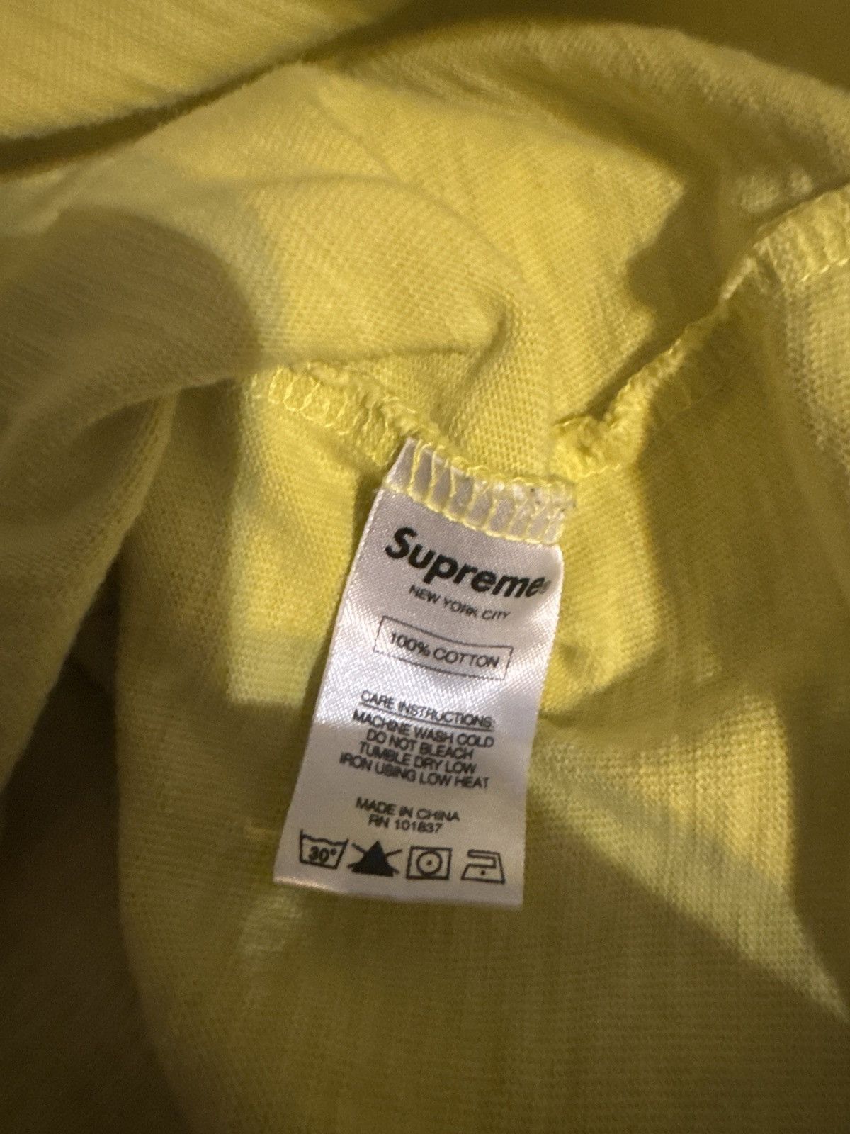 Supreme Neon yellow long sleeve supreme shirt Size US L / EU 52-54 / 3 - 2 Thumbnail