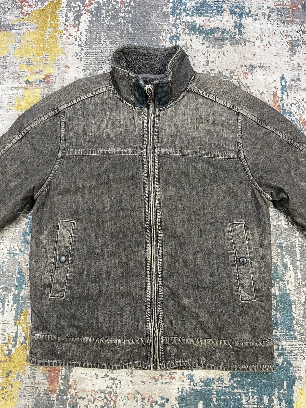 Johnbull Vtg Johnbull Sherpa Lined Zip-Up Trucker Jacket Size US L / EU 52-54 / 3 - 8 Thumbnail