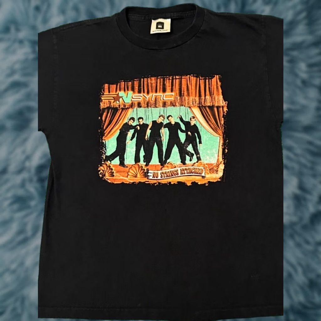 Vintage VINTAGE NSYNC 2000 Tour Shirt Mens Small Black Y2K 90s Music Band No Strings Attached Size US S / EU 44-46 / 1 - 1 Thumbnail