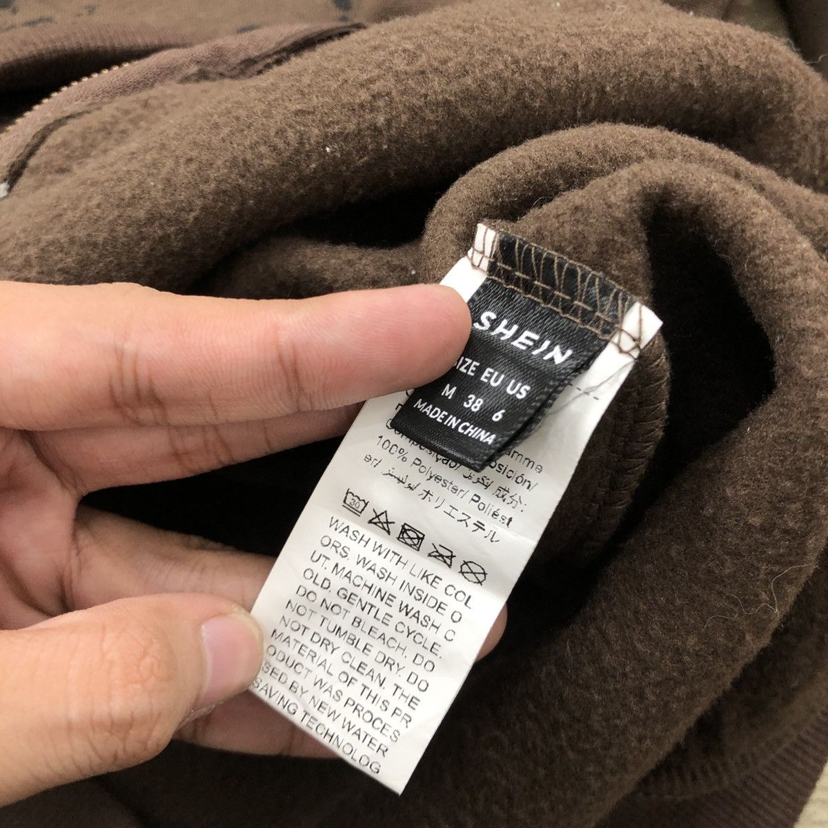 Japanese Brand 2000s Shein Skulls Fur Poem Ziphoodie Dark Brown Y2k Lgb Goa Size US XL / EU 56 / 4 - 9 Thumbnail