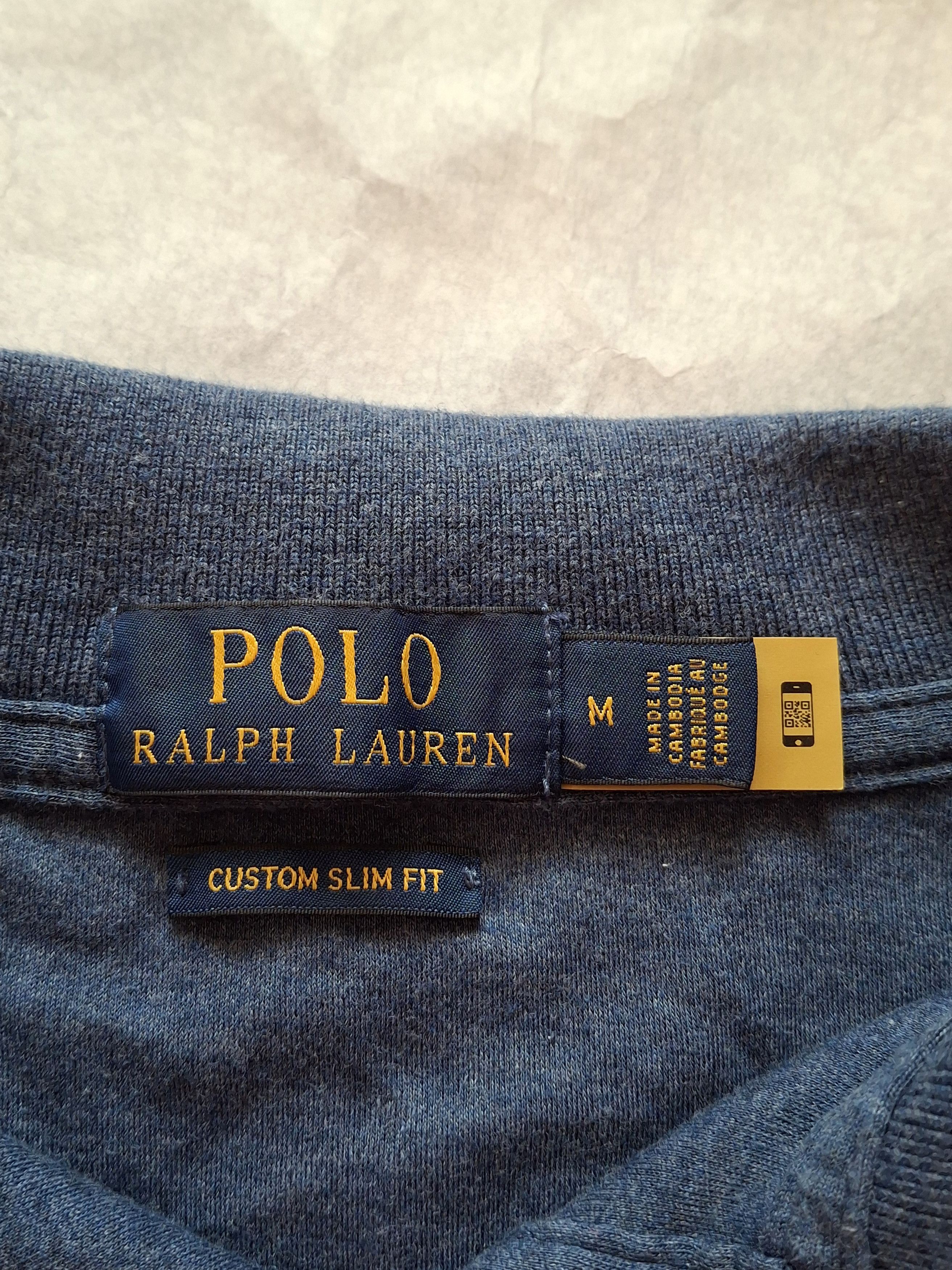 Polo Ralph Lauren × Vintage Polo Ralph Lauren Navy Polo Long Sleeve Solid Shirt Size US M / EU 48-50 / 2 - 2 Thumbnail