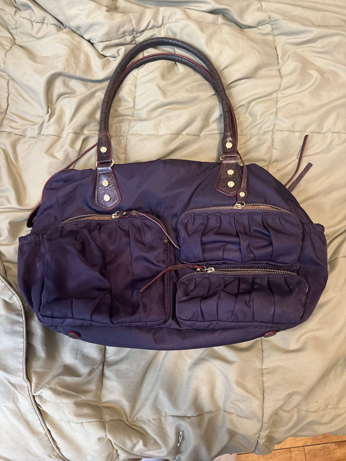 MZ Wallace MZ Wallace Purple Nylon Shoulder Tote Bag Size ONE SIZE - 1 Thumbnail