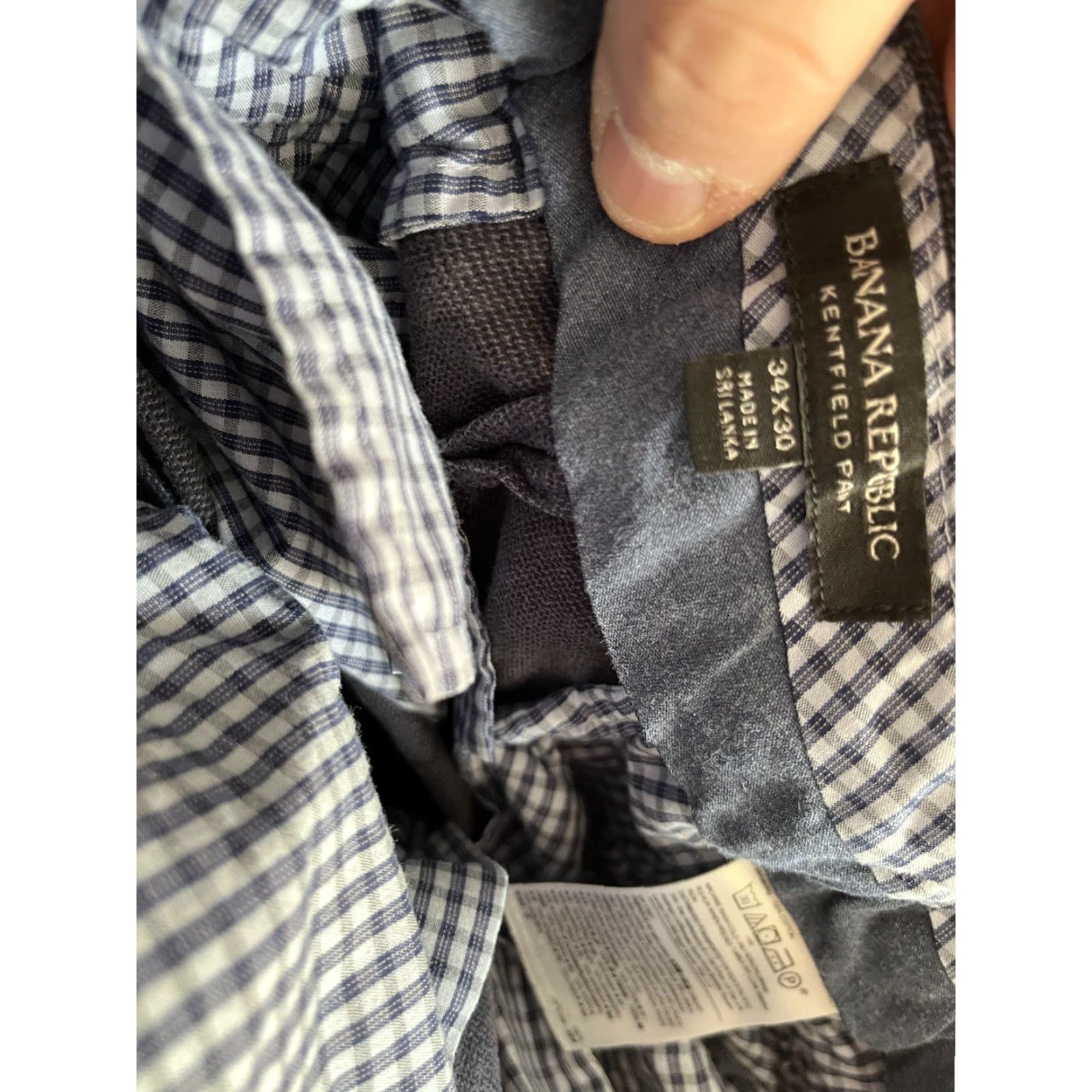 Banana Republic Banana Republic Kentfield Pant Straight Fit Dress Chino 34x27 Blue Solid Casual Formal Party/Cocktail Travel Men) Size US 34 / EU 50 - 5 Thumbnail