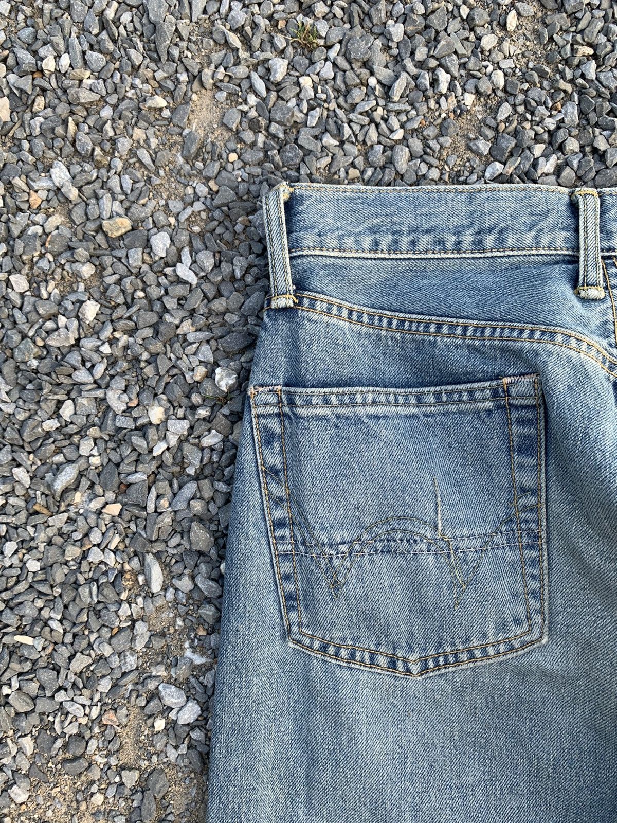 Kapital VINTAGE EDWIN SELVEDGE RUSTY FADED DISTRESSED DENIM Size US 27 - 13 Thumbnail