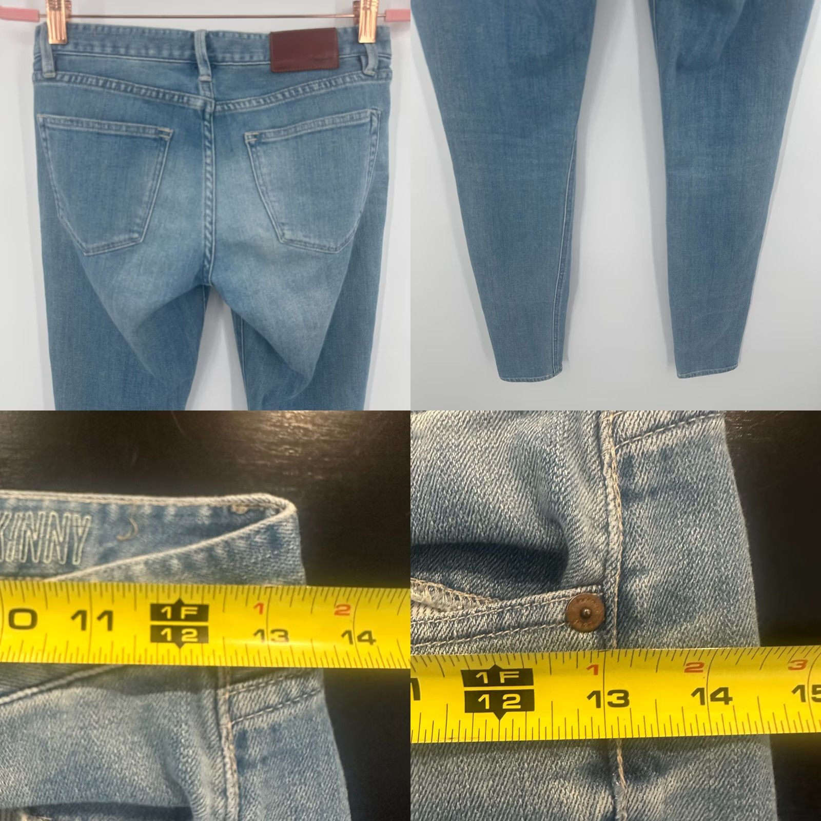 Madewell Madewell Jeans Women's Skinny 24x32 Blue Denim Mid Rise 5-Pocket Regular Waist 27" Inseam 32" Hipster Vintage: No Size 42" / US 20 - 8 Thumbnail