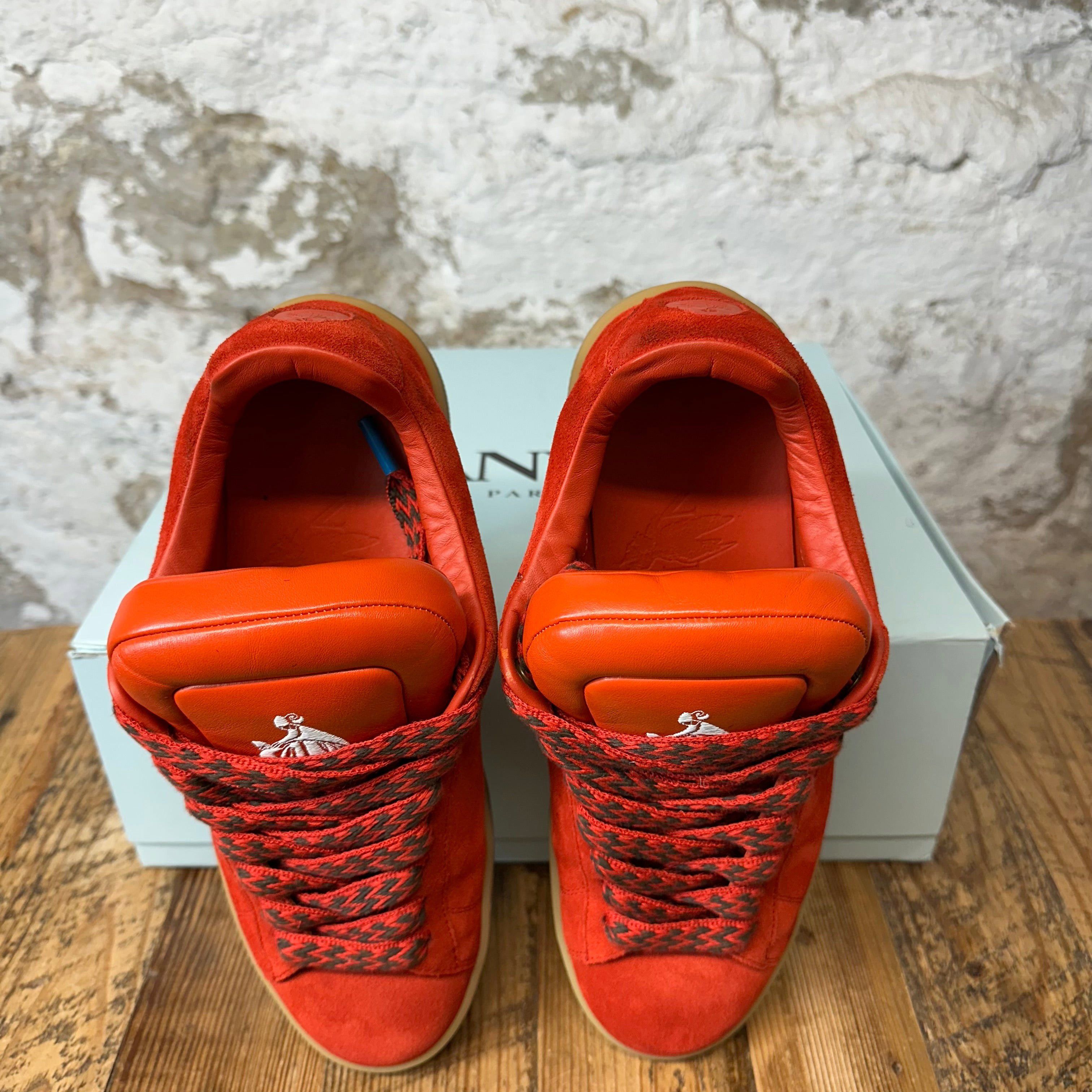 Lanvin Lanvin Future Curb Red Suede Sneaker Sz 11 (44) Size US 11 / EU 44 - 4 Thumbnail