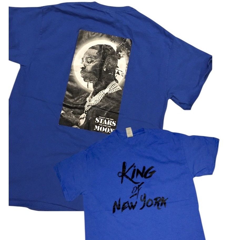 Other Pop Smoke King Of New York T-Shirt Blue Hip Hop Rap Medium Size US M / EU 48-50 / 2 - 1 Thumbnail