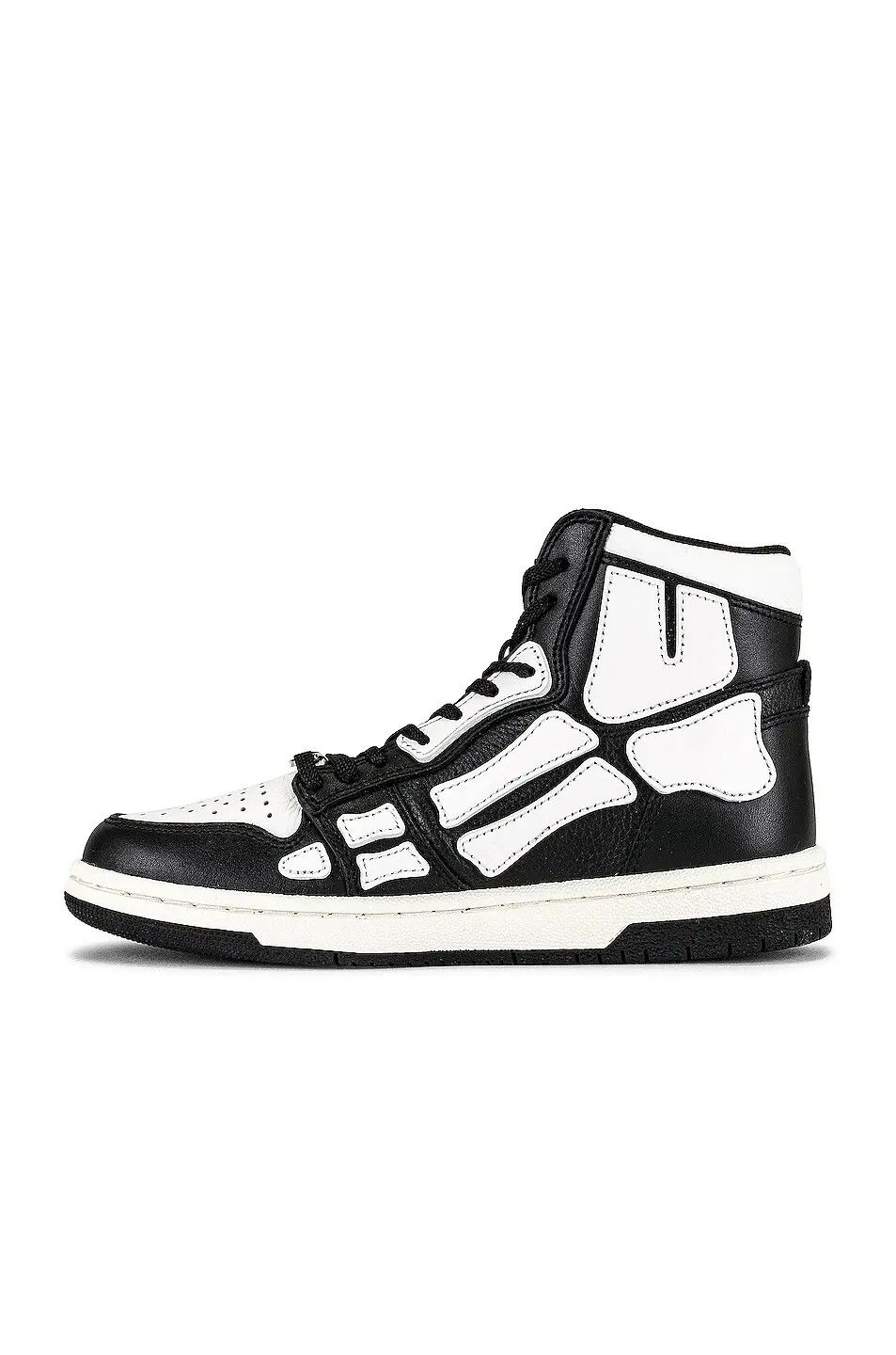 Amiri o1gr1nt1024 Skel Hi-Top Sneakers in Black/White Size US 6 / EU 39 - 5 Thumbnail