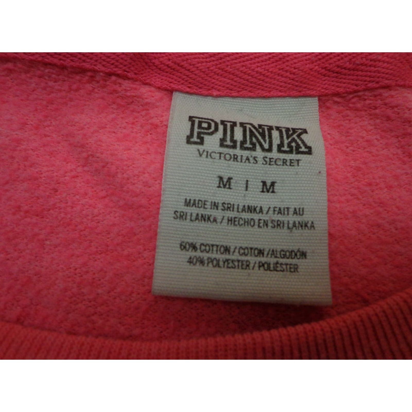 Victoria's Secret Victoria's Secret PINK Sweatshirt Pocket Size M Regular Womens Cotton Blend Zip Pullover Pink 60% Cotton 40% Polyester Gym & Training Size M / US 6-8 / IT 42-44 - 3 Thumbnail