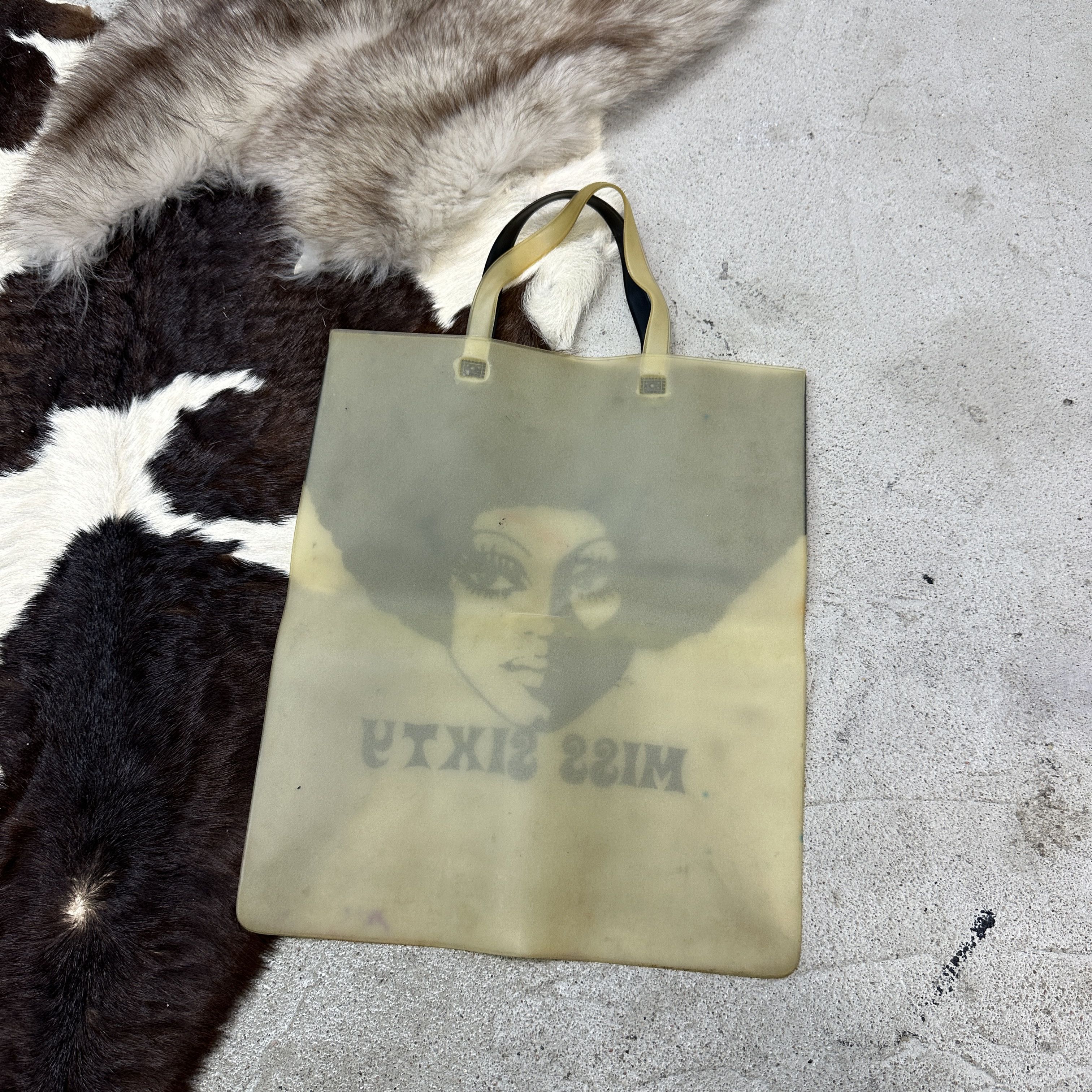 Miss Sixty Vintage Miss Sixty Fake Skin Printed Graphic Face Bag 00s Size ONE SIZE - 4 Thumbnail