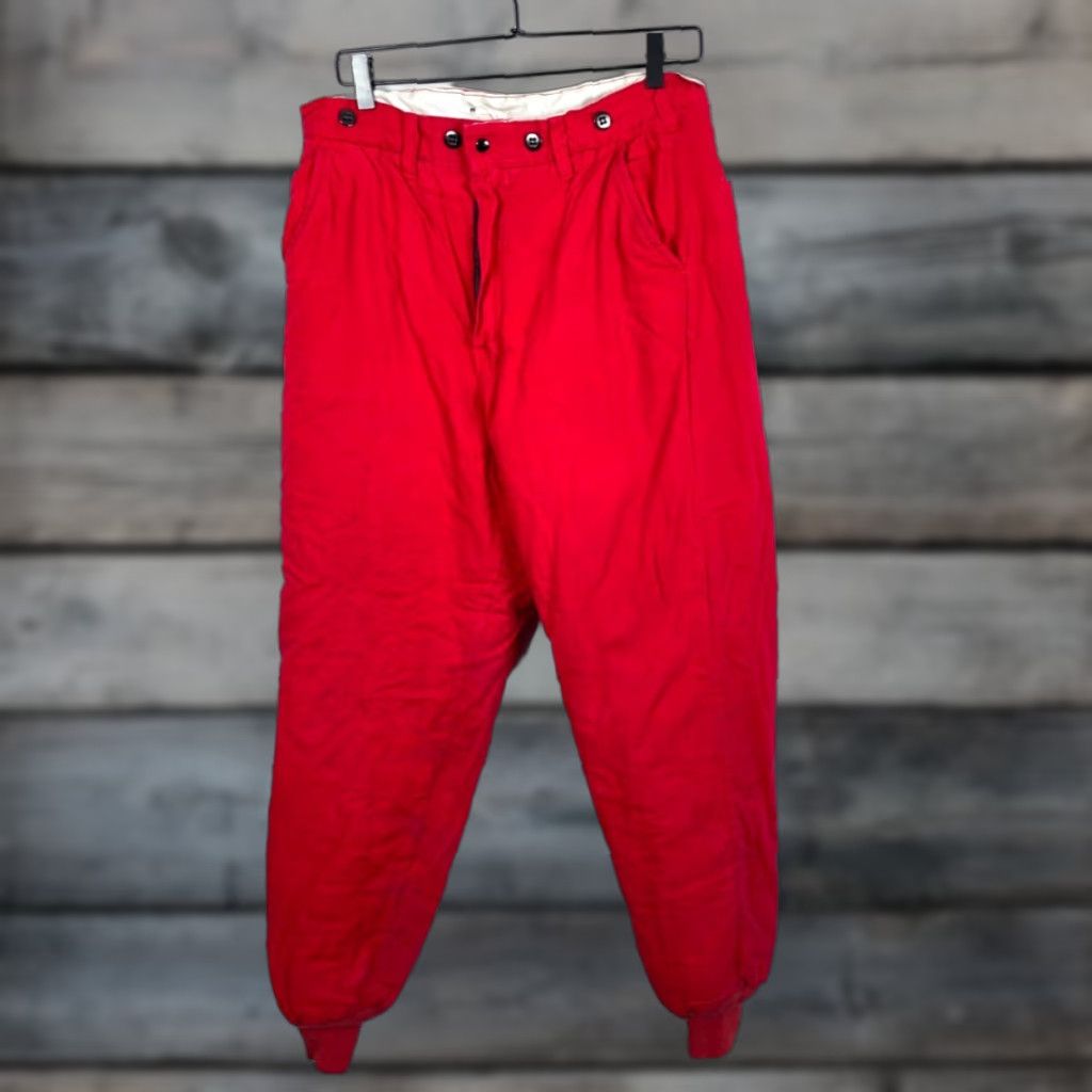 Vintage VINTAGE 70s Canvas Hunting Pants Men’s 32 x 29 Red Quilted Lined Outdoor USA Made Pants Size US 32 / EU 48 - 1 Thumbnail