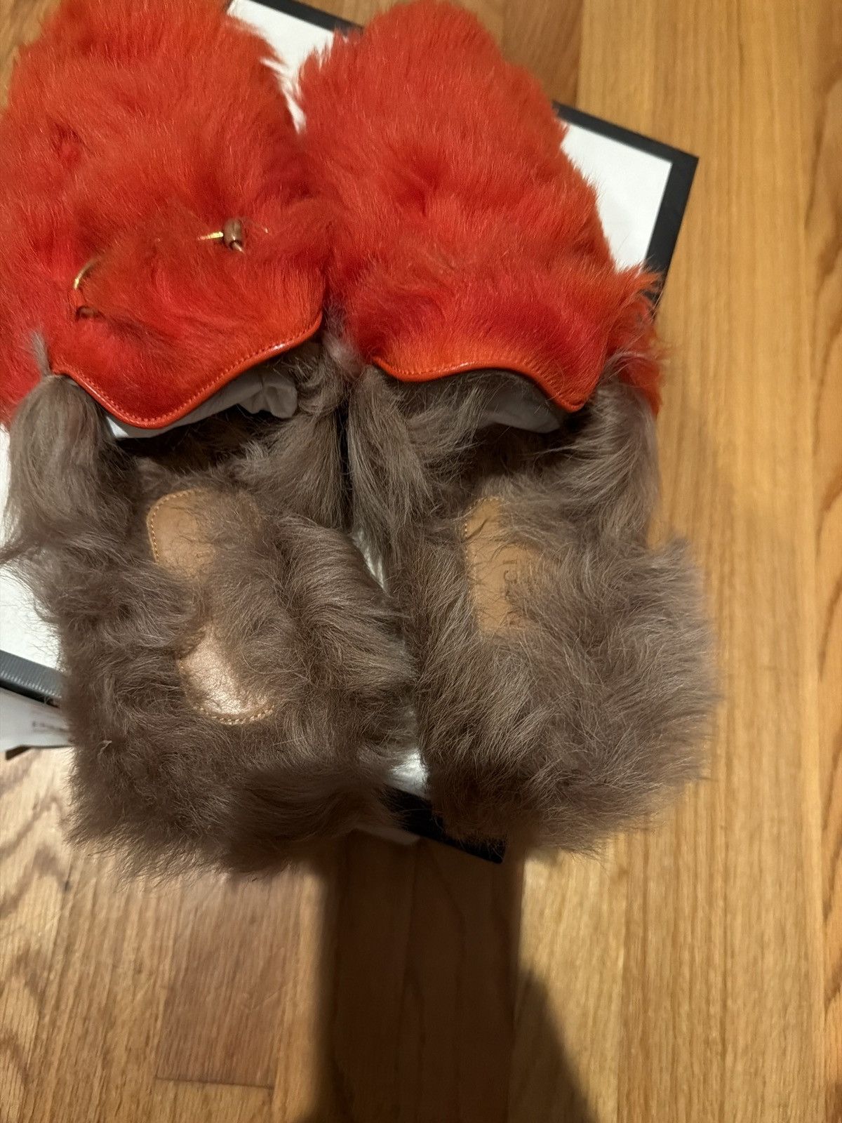 Gucci Gucci real fur horsebit slides size 41 Size US 8 / EU 41 - 3 Thumbnail