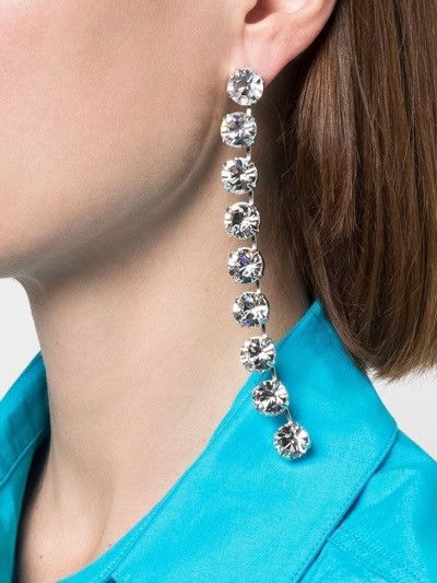 AMI Alex Mattiussi x Strass/Swarovski Crystal Drop Earring Size ONE SIZE - 8 Thumbnail