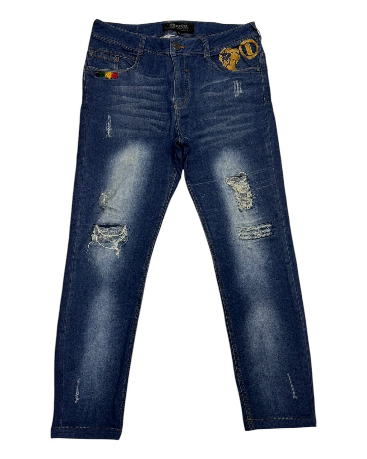 Japanese Brand × Kapital × Tornado Mart Nesta Brand Lion Trade Mark Denim Soft Jeans Size US 33 - 5 Thumbnail