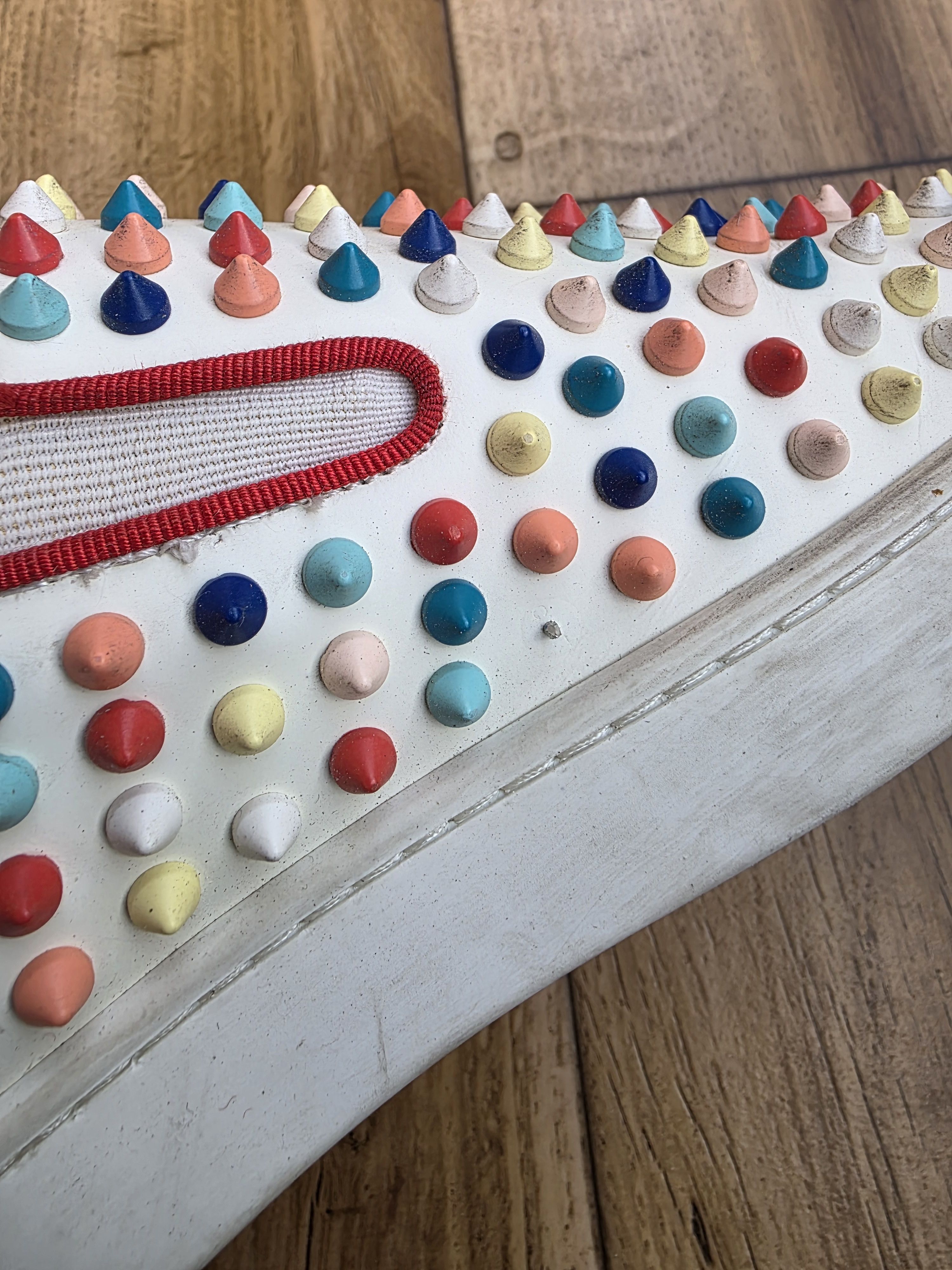 Christian Louboutin Christian Louboutin Spikes Multicolor Boat Sneakers Size US 9.5 / EU 42-43 - 11 Thumbnail